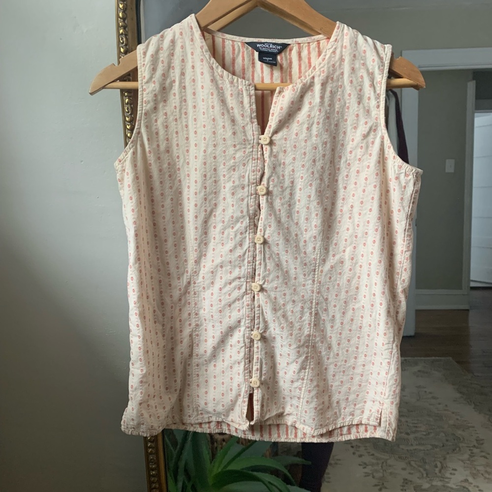 Vintage 70s button up tank